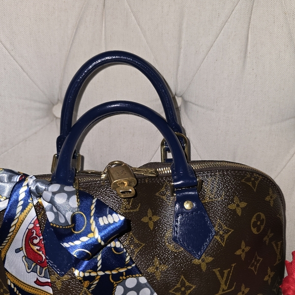 Louis Vuitton Alma PM AUTH EUC Custom Navy With Lock & Key - Picture 3 of 12